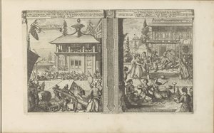 Japanese Trade; Court of the King of the Calaminhans by Romeyn de Hooghe