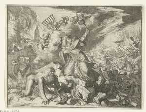 Man in Cloak Attacked by Riders by Romeyn de Hooghe