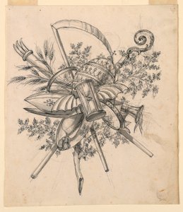 Trophy with Winged Hourglass, 1830–1850 by Romolo Achille Liverani