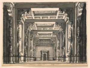Stage Design, Interior of Gothic Hall