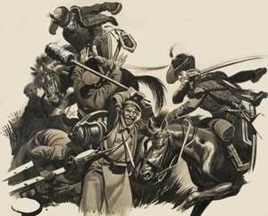 Battle Scene by Ron Embleton