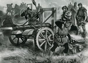 Firing a cannon by Ron Embleton