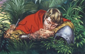 Knight Resting by Ron Embleton