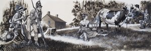 Milkmaid with Soldiers by Ron Embleton