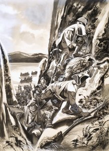 Scaling the Cliffs to Take Quebec by Ron Embleton