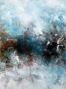 Stormy Abstract Waters by Ron Halfant