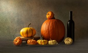 Autumn Harvest Pumpkins by Rong Wei