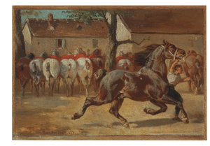 Trotting a Horse by Rosa Bonheur