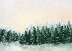 Frosted Winter Forest by Rosana Laiz Blursbyai