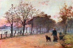 By the Ring, Hyde Park: Evening by Rose Maynard Barton