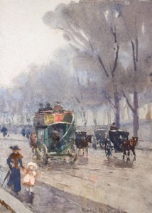 Park Lane with Omnibus by Rose Maynard Barton