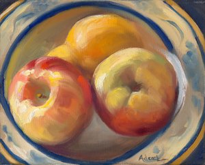 Yellow Pear and Apples, 2017