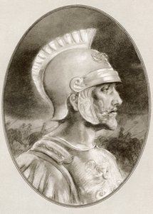 Ashoka, died 232 BC, aka Ashoka the Great. Indian emperor of the Maurya Dynasty. Illustration by Gordon Ross, American artist and illustrator (1873-1946), from Living Biographies of Famous Rulers by Ross Gordon