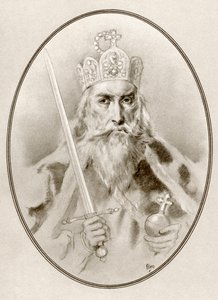 Charlemagne, aka Charles the Great or Charles I, from Living Biographies of Famous Rulers by Ross Gordon