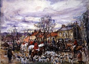 Meet of Hounds by Rowland Henry Hill