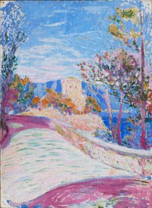Road and trees, c.1915-18