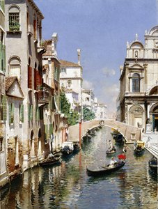 A Venetian Canal with the Scuola Grande di San Marco and Campo San Giovanni e Paolo, Venice