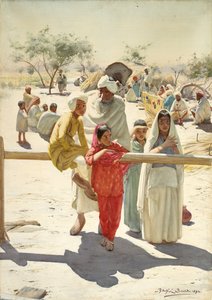 A Peep at the Train, India by Rudolf Der G. Swoboda