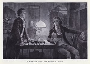 German writers Friedrich Schiller and Johann Wolfgang von Goethe in Weimar by Rudolf Eichstaedt