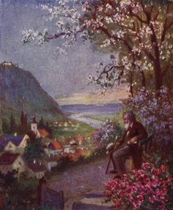 Leopoldsberg, In the foreground Brahms, resting after a long walk