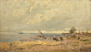 Beach Landscape with Boats