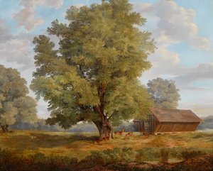 Deer in the Praterau by Rudolf Swoboda