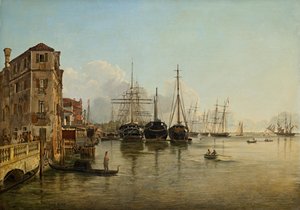 View from the Strada Nuova [now Via Garibaldi] towards the Public Gardens in Venice