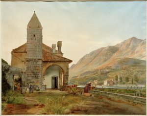 The Franciscan Monastery in the Omblatal near Ragusa by Rudolf von Alt