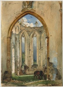 Ruin of a Church, 1849 by Rudolf von Alt