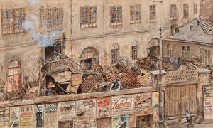 The Kitschelt Iron Foundry at the Skodagasse in Vienna by Rudolf von Alt