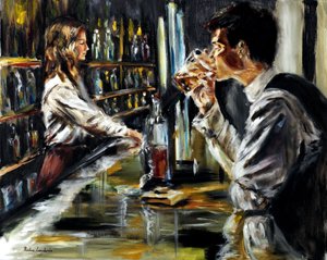 At the Bar by Ruslana Levandovska