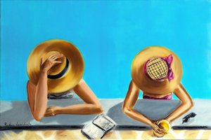 At the Pool by Ruslana Levandovska