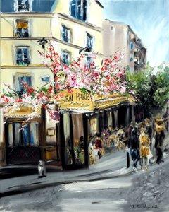 Le Vrai Paris Cafe Montmartre by Ruslana Levandovska