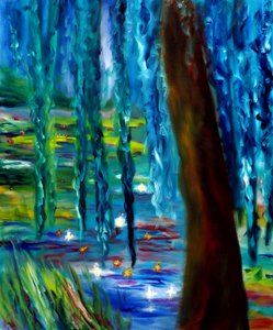 Monet Japanese Garden in Giverny Right Panel, 2024