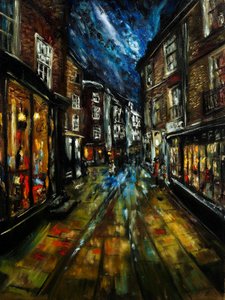 Moon Kissed Streets of York by Ruslana Levandovska