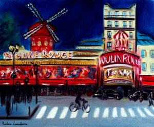 Moulin Rouge Evening Paris, 2024 by Ruslana Levandovska