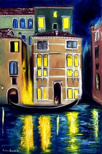 Night in Venice Italy, 2023 by Ruslana Levandovska