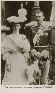 King Christian X and Queen Alexandrine of Denmark by Russian Photographer