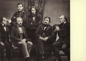 L N Tolstoi with writers-contributors of the magazine 