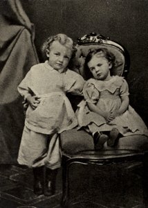 Lenin at the age of four and his sister Olga, Simbirsk by Russian Photographer