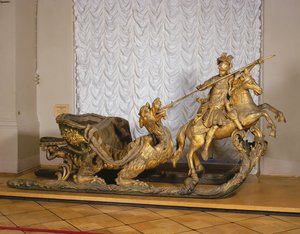 Carnival Sleigh with the figure of St George by Russian School