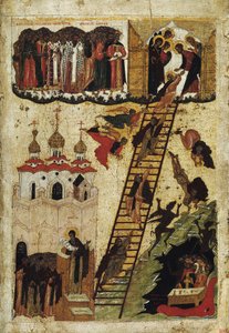 Heavenly ladder of St. John Climacus by Russian School