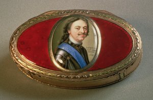 Snuff box with portrait miniature of Peter the Great