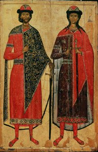 St. Boris and St. Gleb by Russian School