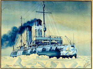 The Krasin Ice Cream Breeze Among the Ice Blocks in the Barents Sea