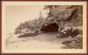 Cave, Possibly at Mt. Desert, Maine by S.R. Stoddard