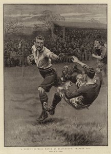 A Rugby Football Match at Blackheath, Handed Off