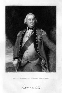 Charles Cornwallis 1738-1805, 1st Marquess Cornwallis, 1839 by S. Freeman