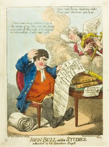 John Bull at His Studies by S. W. Fores