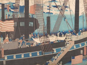 Yokohama Trade: Westerners Loading Cargo